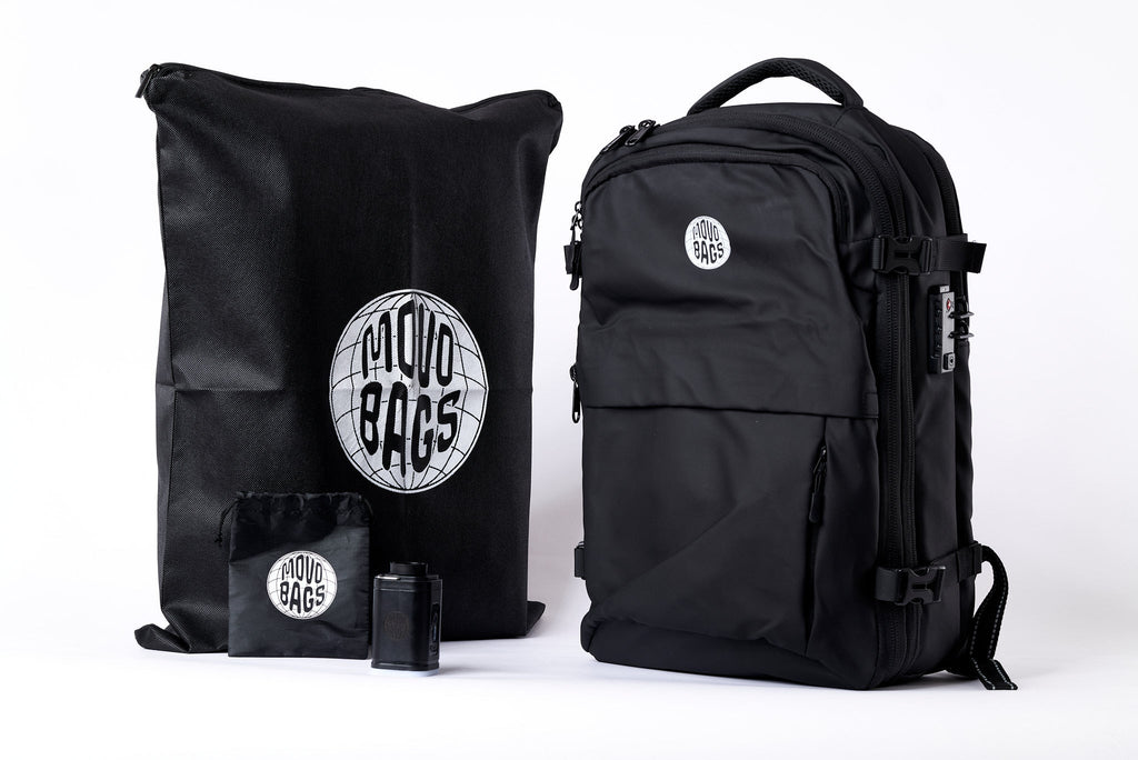 MOVO BAGS vacuum compression travel backpack with air pump