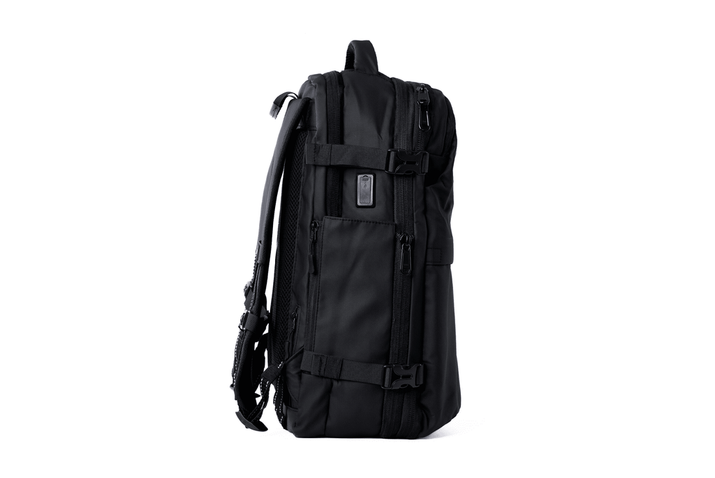 Side view of MOVO BAGS travel backpack