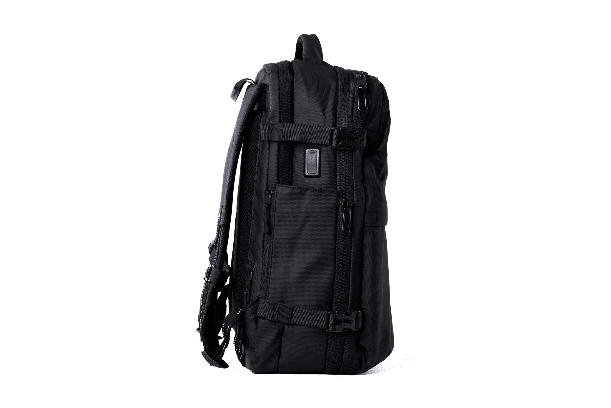 Side view of MOVO BAGS travel backpack